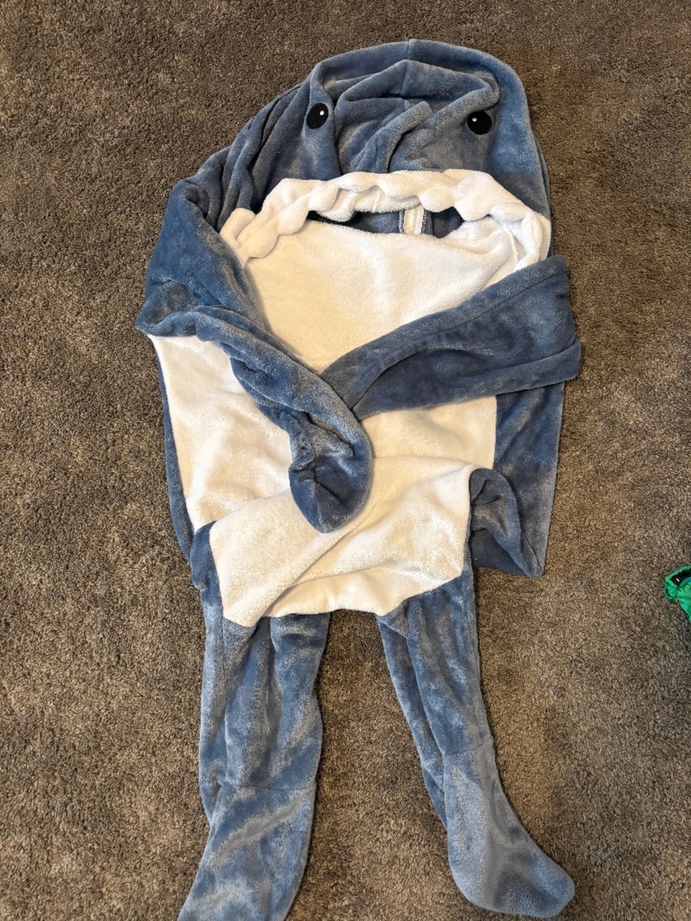 Shark blanket onesie!
